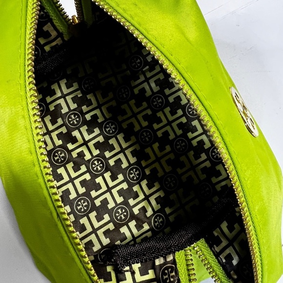 Tory Burch Makup/Travel Case Green and Gold - Picture 6 of 9